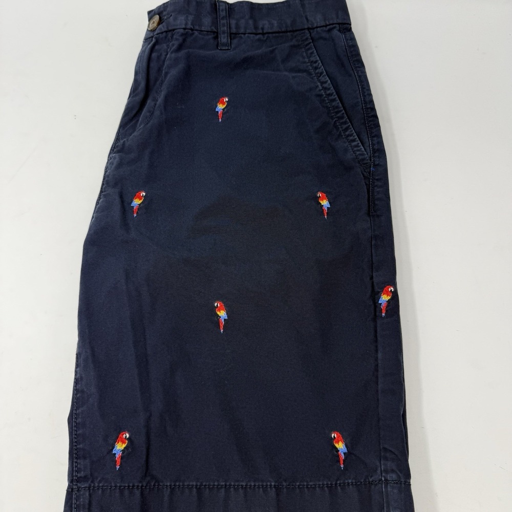Men's Navy Tommy Hilfiger Embroidered Bird Macaw Shorts Chino Size 32